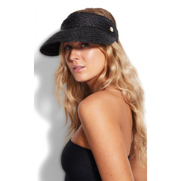 Raffia Visor : Black