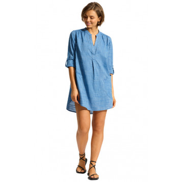 Boyfriend Beach Shirt : Chambray