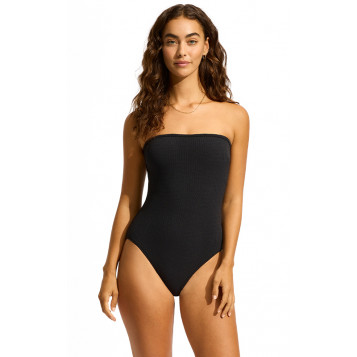 Sea Dive Bandeau One Piece : Black