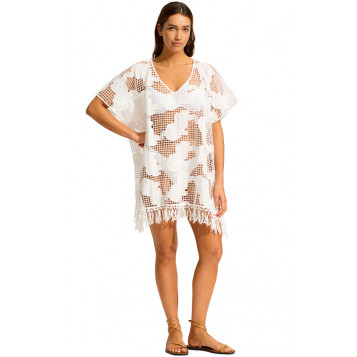 Mesh Kaftan : White