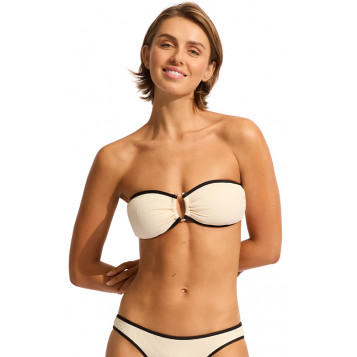 Beach Bound Ring Front Bandeau : Ecru