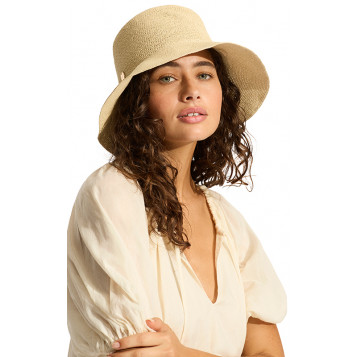 Packable Raffia Bucket Hat : Natural