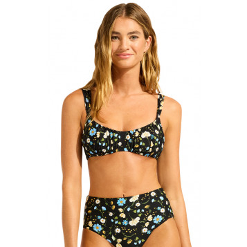 Modern Romance Ruched Bralette : Black