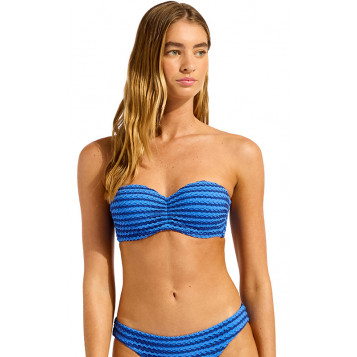 Mesh Effect Bustier Bandeau : Sapphire