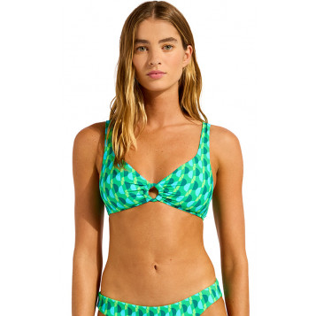 Sorrento Ring Front Tank : Vivid Green