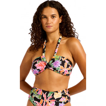 Hot House Flowers Halter Bandeau : Black