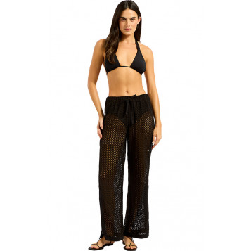 Side Split Pant : Black
