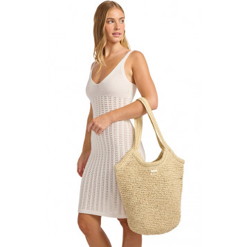 Raffia Shopper Tote : Natural