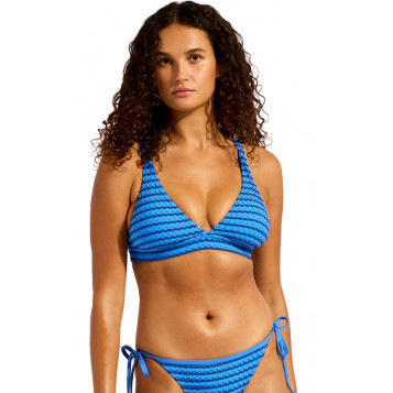 Mesh Effect Multi Fit Longline Tri : Sapphire