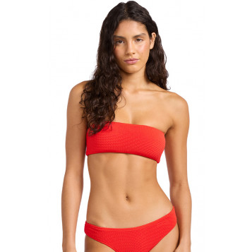 Shaped Bandeau : Tomato Red
